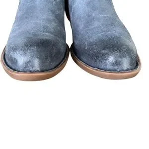 Born Shoes Born Blue Suede Distressed Booties Boots Size 75 M